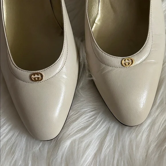 Gucci Women's Beige Leather Heels